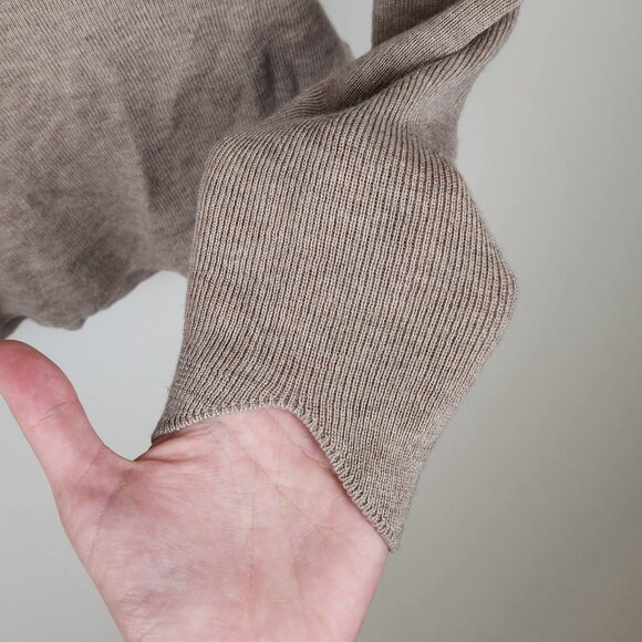 ADAY Branch Out Merino Wool Blend Boatneck Sweater Tan sz S - Picture 6 of 9